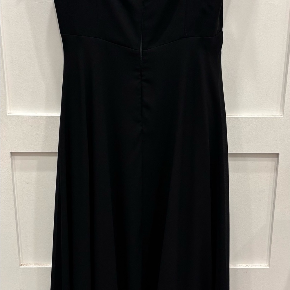 Lulu's Black Tie-Shoulder Maxi Dress with Side Slit - Picture 5 of 9
